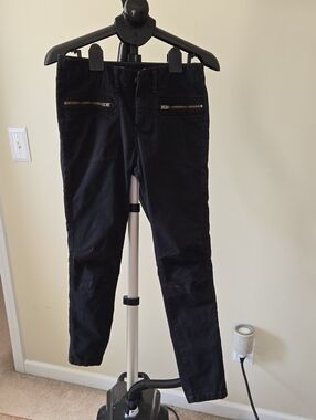 Pilcro Navy Stretch Zip-Front Jeans